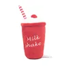 Hamburger pet plush toy sound toy fries burger milkshake cup with BB sound paper 5