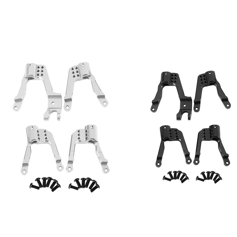 

Металлический амортизатор для автомобиля на радиоуправлении, 4 шт., бампер, Кольцевое крепление для 1/10 RC Crawler SCX10 II 90046 90047, обновленные детали