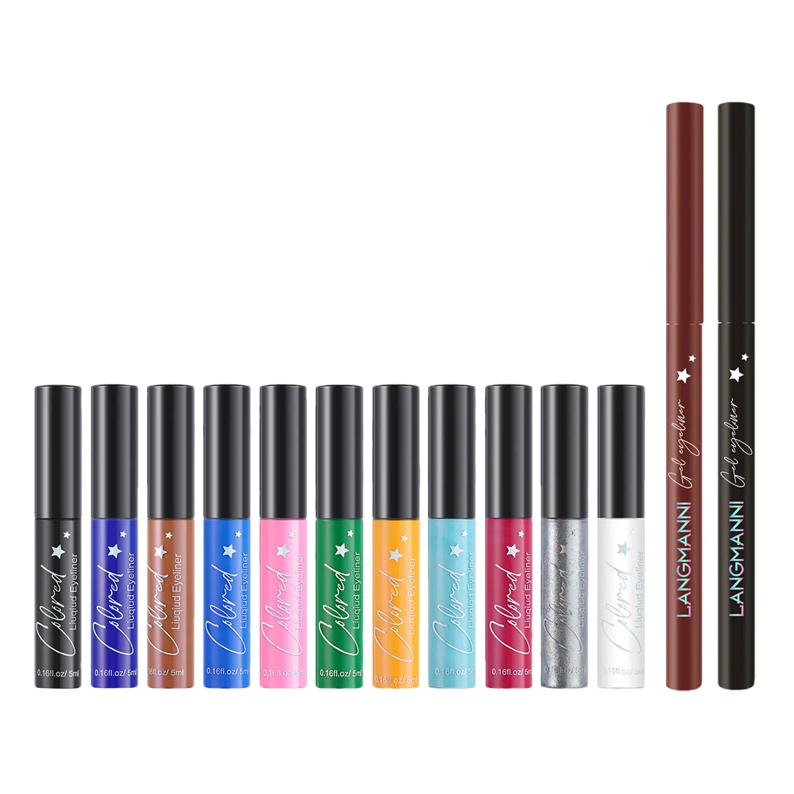 

Подводка для глаз жидкая, 13 цветов, Матовая жидкая цветная подводка для глаз