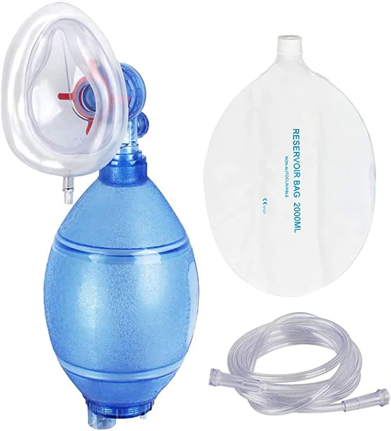 

First Aid Manual PVC Adult/Child/Infant Resuscitation Ambu Bags 2000ml/1600ml Reservoir Bag Emergency Self-help Rescue Tool