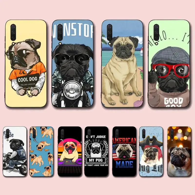 

Cool Pug Dog Phone Case for Xiaomi mi 5 6 8 9 10 lite pro SE Mix 2s 3 F1 Max2 3