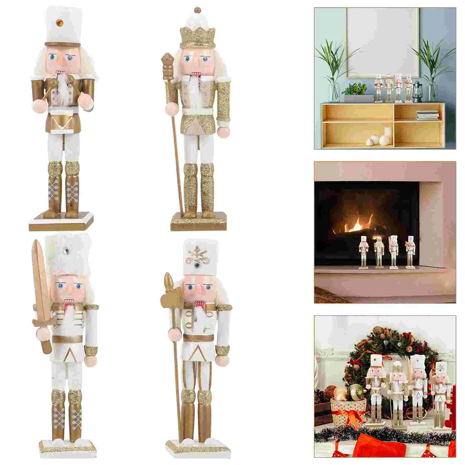 

Nutcracker Christmas Nutcrackerswooden Figures Decoration Decor Figure Ornament Soldiers Statue Kingsoldier Figurines Holiday
