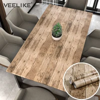 wood grain wallpaper peel and stick pvc retro furniture sticker kitchen cabinet dining table renovation contact paper home decor