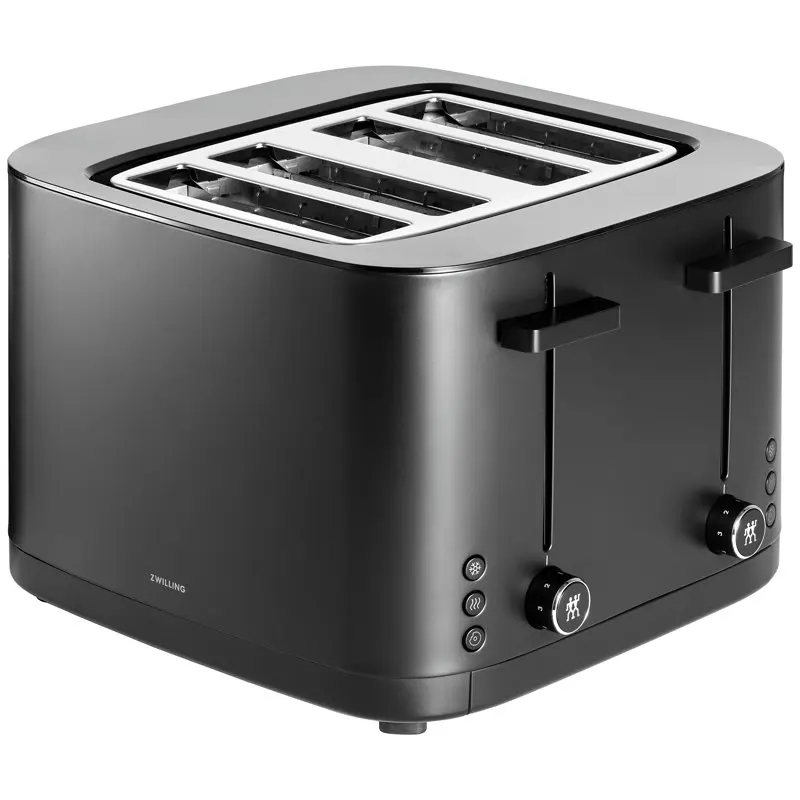

Enfinigy Cool Touch, 4-Slice Toaster with 4 Slots, Extra Wide 1.5" Slots for Bagels and Toast, Black