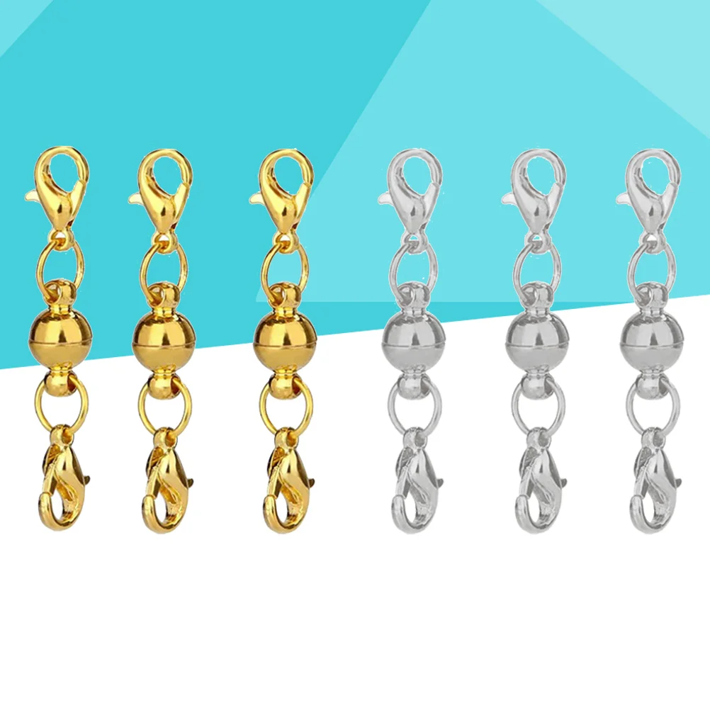 

20pcs Magnetic Clasps Round Creative Magnetic Buckles for Necklace Bracelet Jewelry Decor Silver and Golden 6mm