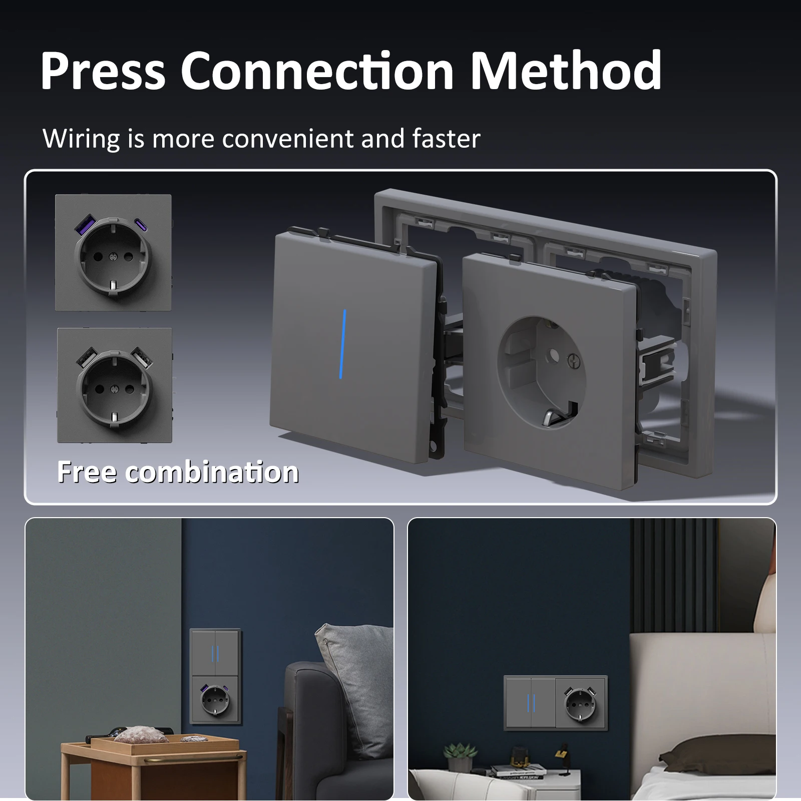 Кнопочные переключатели BSEED EU со светодиодным индикатором