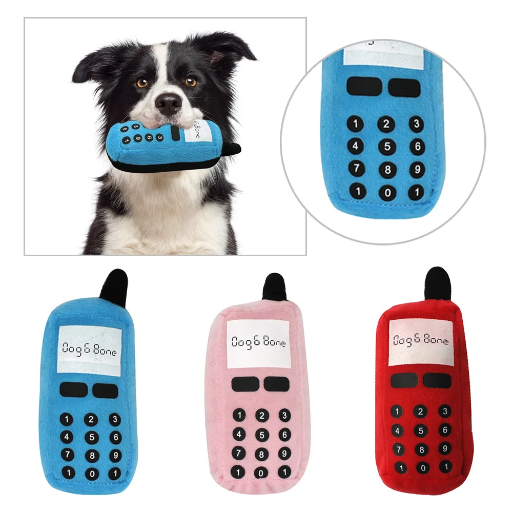 

Mobile Phone Shape Pet Sound Toy Plush Dog Chew Toy Puppy Kitten Teeth Cleaner Toothbrush Soft Pet Molar Dog Training Toys