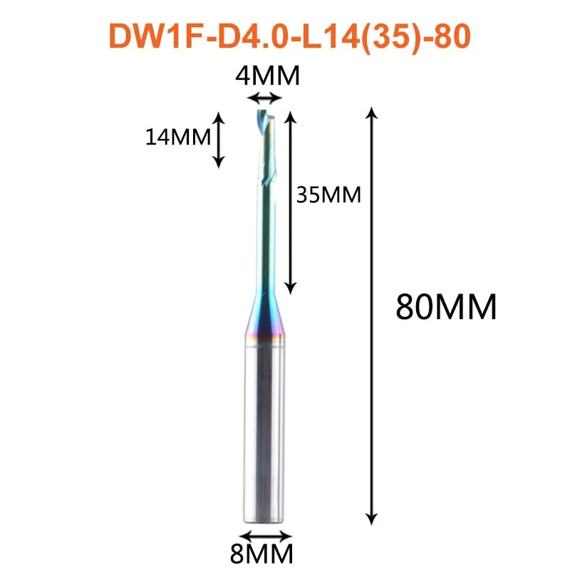 

Dreanique 1 шт., однофлейтовая концевая фреза с DLC покрытием, алюминиевая фреза, режущий инструмент для двери/окна, обрабатывающий профиль DW1F