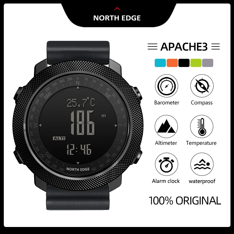 Best Offers NORTH EDGE APACHE Men's Smart Watch Altimeter Barometer Compass Military Army Smartwatch Swimming Running Clock Waterproof 50m Best Offers NORTH EDGE APACHE Men's Smart Watch Altimeter Barometer Compass Military Army Smartwatch Swimming Running Clock Waterproof 50m