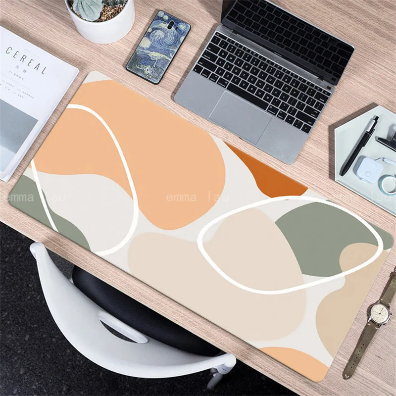

Desktop Mouse Pad Morandi Color Oversized Thick Waterproof Mouse Mat Keyboard Computer Desk Pad