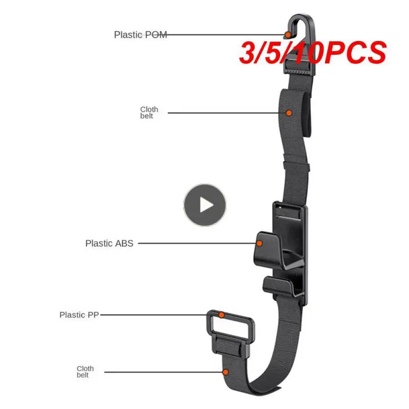 

3/5/10PCS Car Back Chair Hook Adjustable Creative Double Hook Car Seat Back Hook Universal Durable Car Headrest Hanger