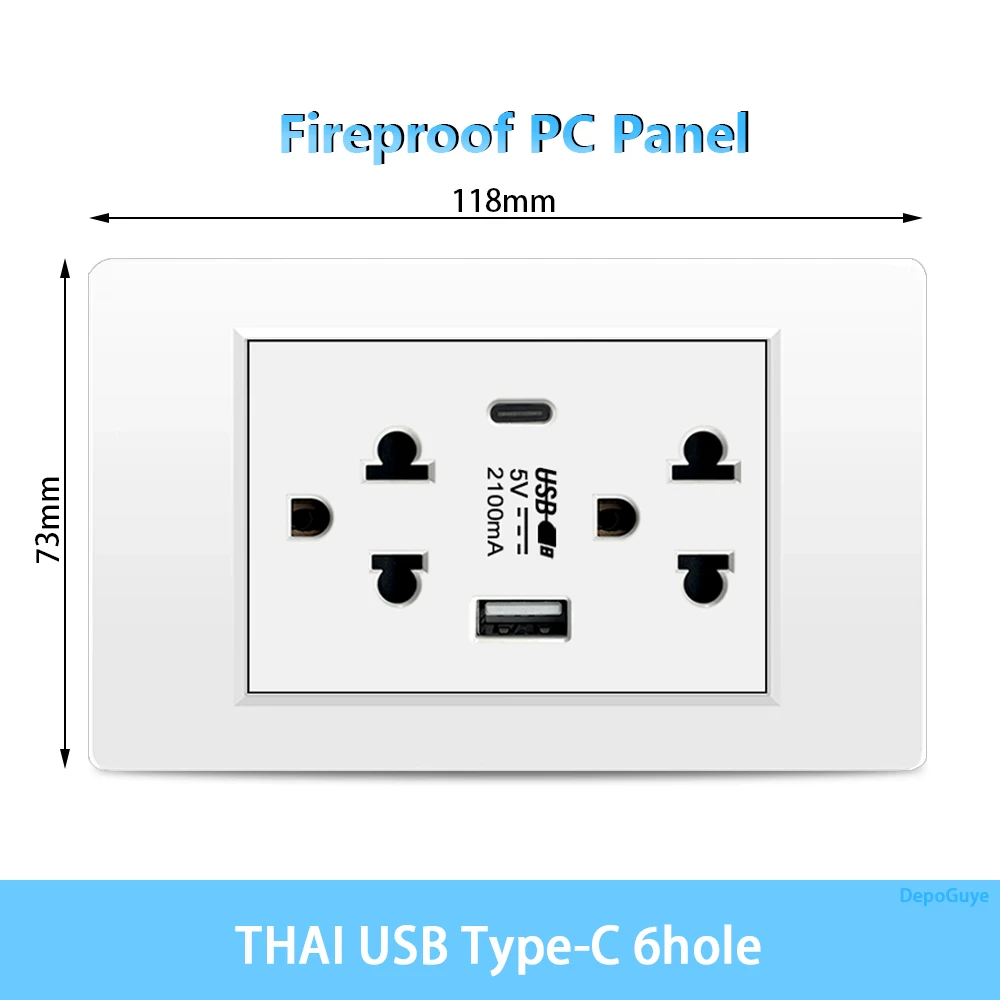 

Двойная розетка с USB Dani