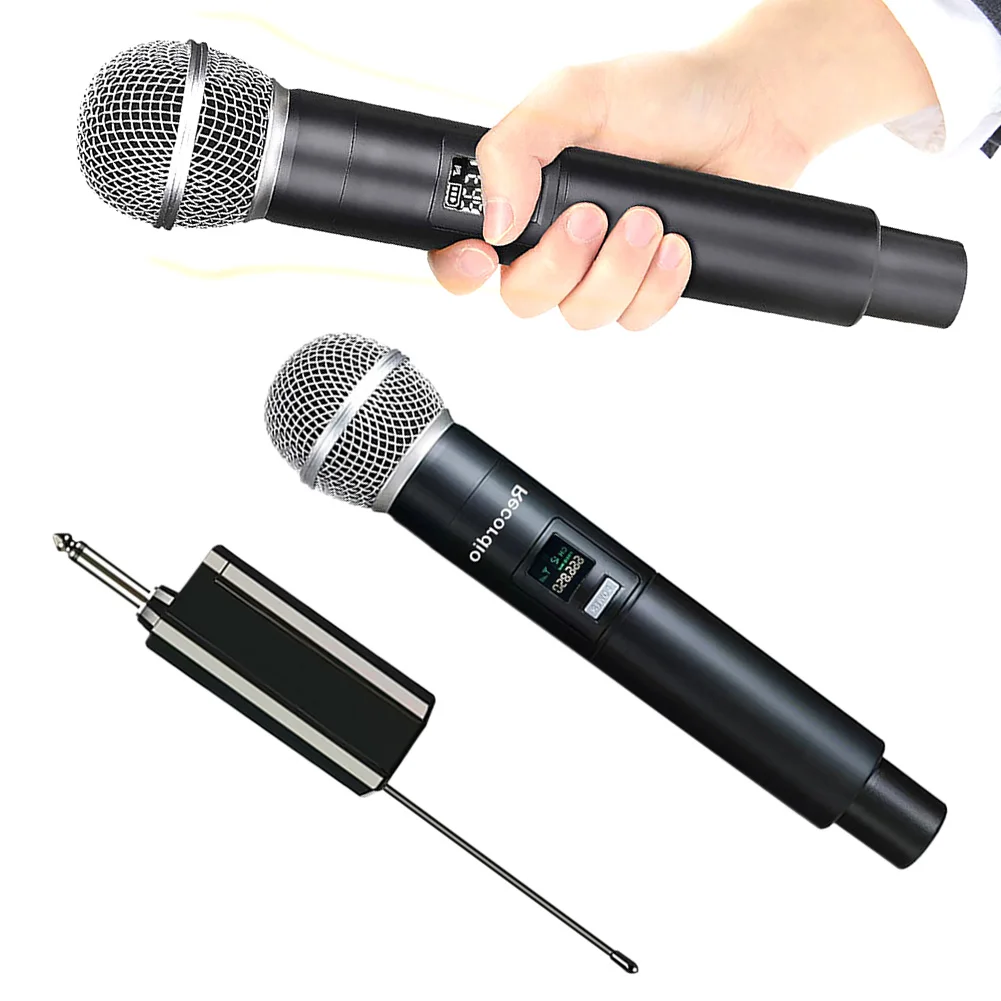 

UHF Cardioid Wireless Handheld Microphone Rechargeable For Speech Karaoke Speech Church Dual Handheld Dynamic Microphone