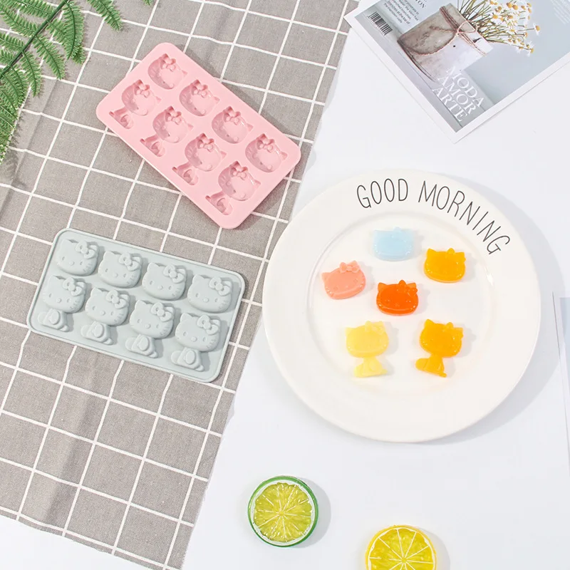 Силиконовая форма для льда Hello Kitty Kawaii мультяшное аниме HelloKitty сделай сам шоколада