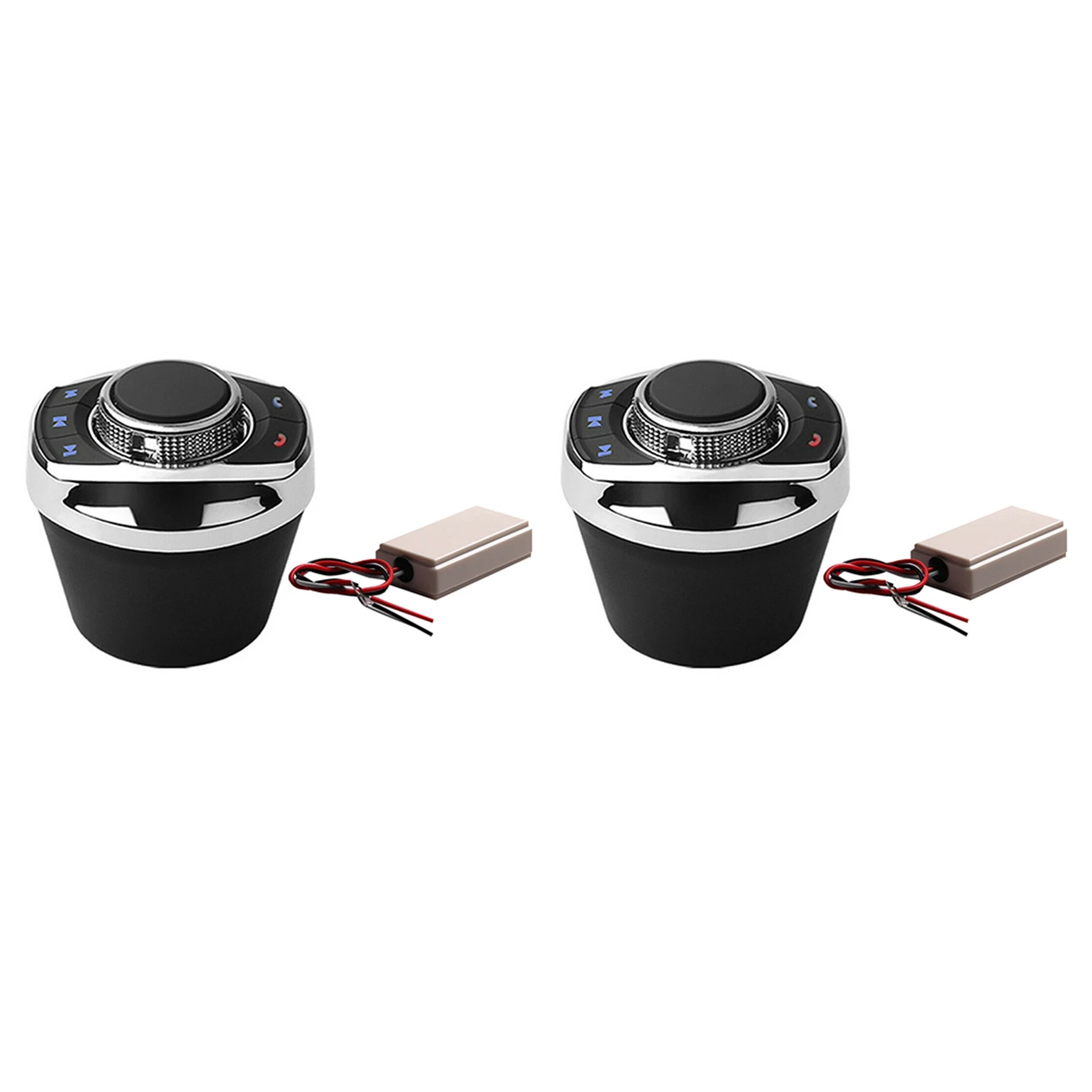 

2X Universal Car Wireless Steering Wheel Control Button with LED Light 8-Key Functions for Car Android Navi Player Auto