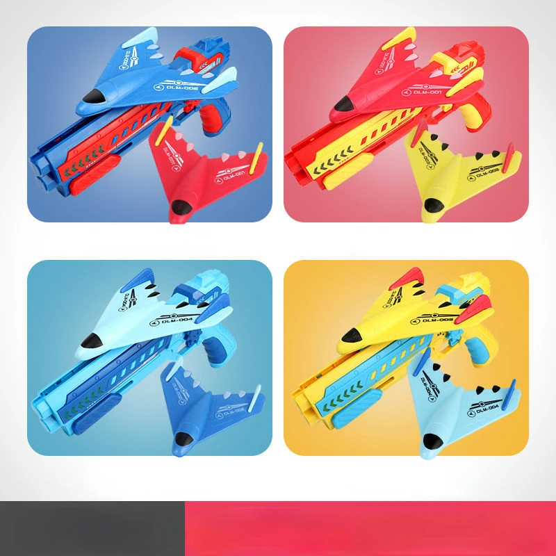 

New Foam Plane Launcher Bubble Airplanes Glider Hand Throw Catapult Plane Shooting Game Catapult Aircraft Toy Gift Toy for Kids