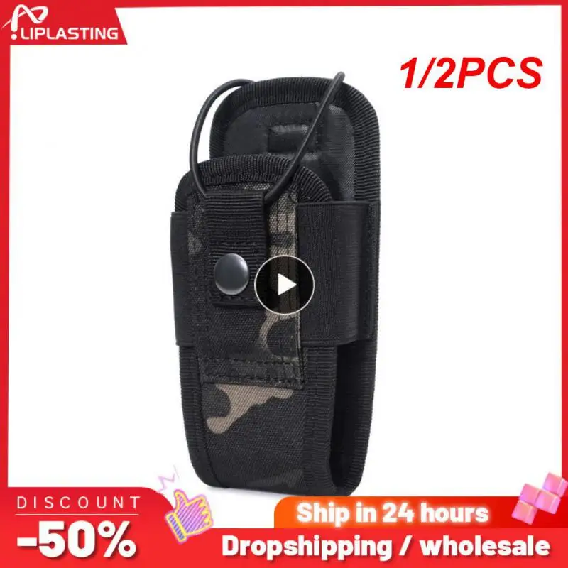 

1/2 шт. портативная 1000D тактическая сумка для переноски раций с системой «Молле», поясная сумка, держатель, Карманный чехол для телефона, сумка для переноски для охоты