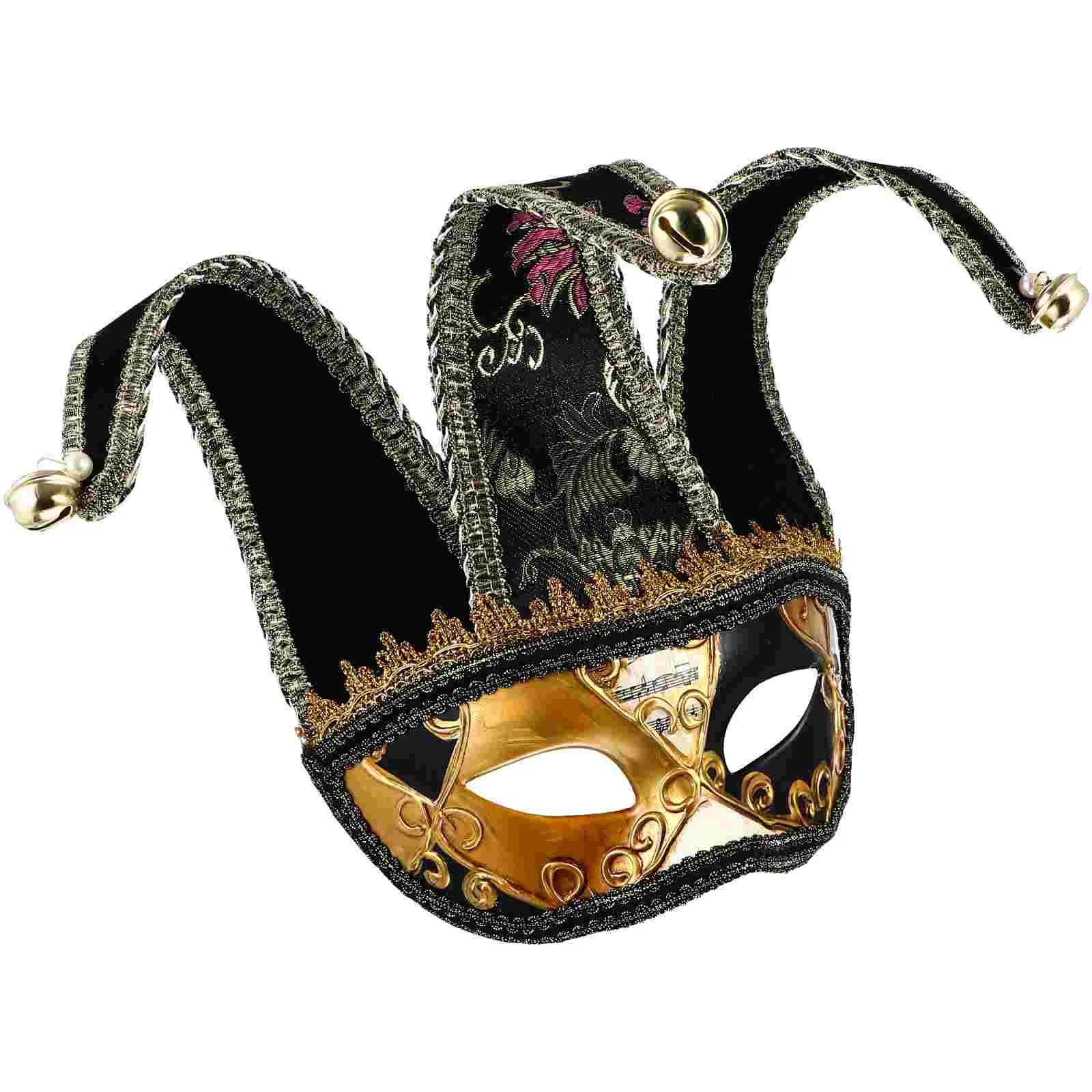 

Venetian Men Decor Men Male Masquerade Makeup Rhinestones Half Face Mardi Gras Mask Clown Costume Men