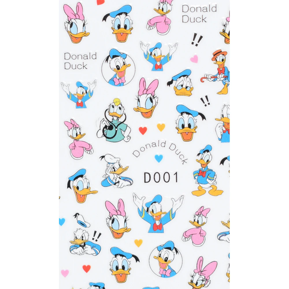 

1PCS 3D Disney Nail Art Sticker DIY Cartoon Character Minnie Self Adhesive Nail Slider Donald Duck Nail Art Decorative Decal