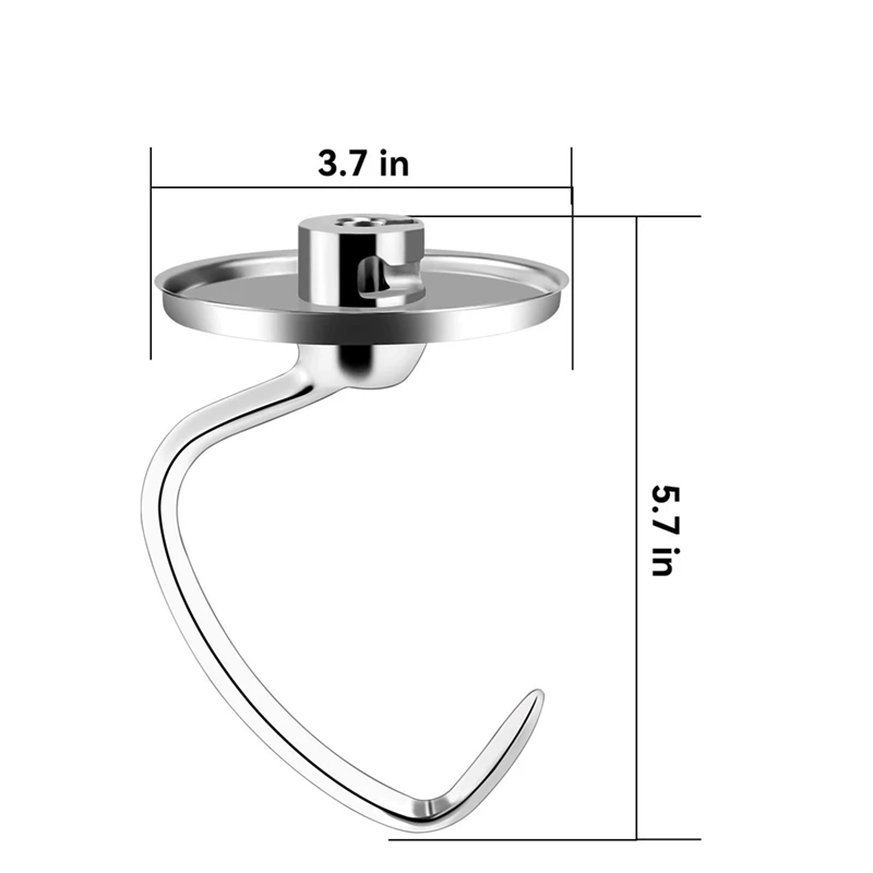 Профессиональный крючок и миска для теста из нержавеющей стали моделей миксеров