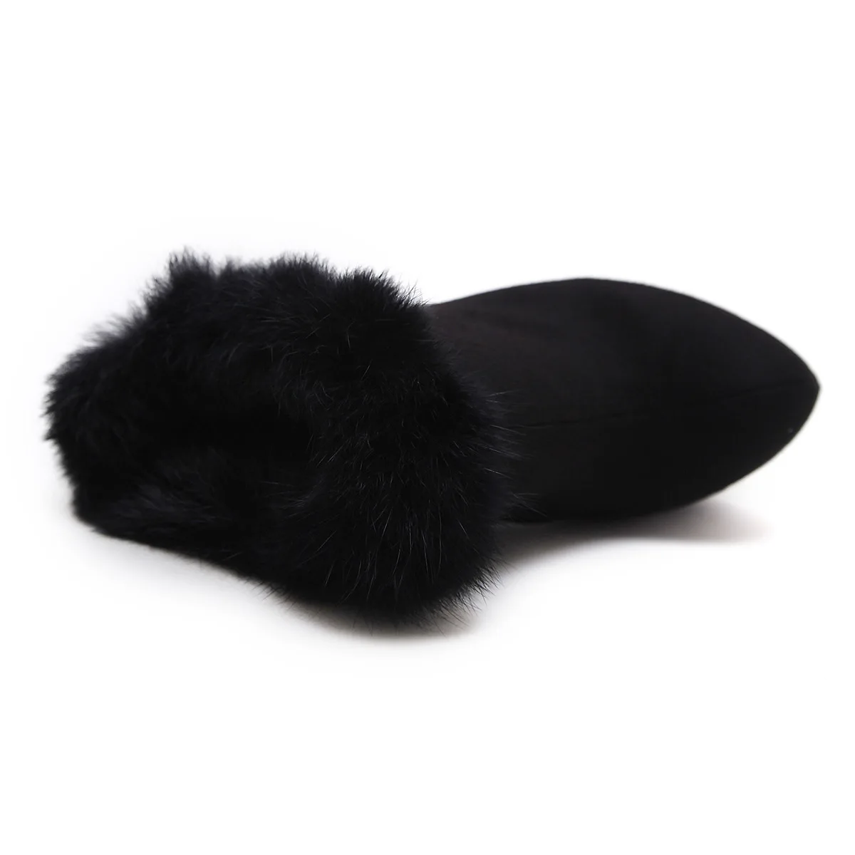 Black Thin High Heels Round Toe Platform Mueller Shoes Ankle Boots for Woman Winter Stiletto Shoes Suede Street Style