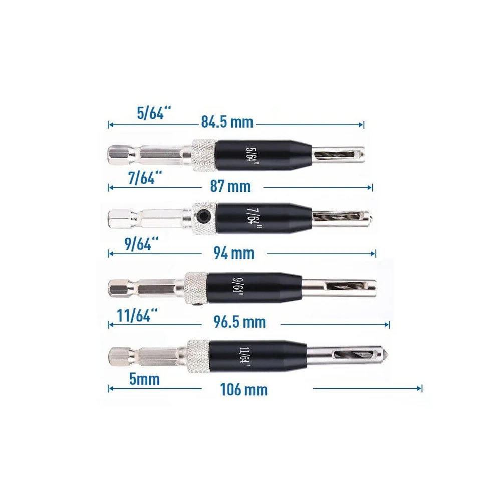 

5/64\\\\\\\" 7/64\\\\\\\" 9/64\\\\\\\" 11/64\\\\\\\" Drill Bit Black High speed steel Hinge Drill Bit