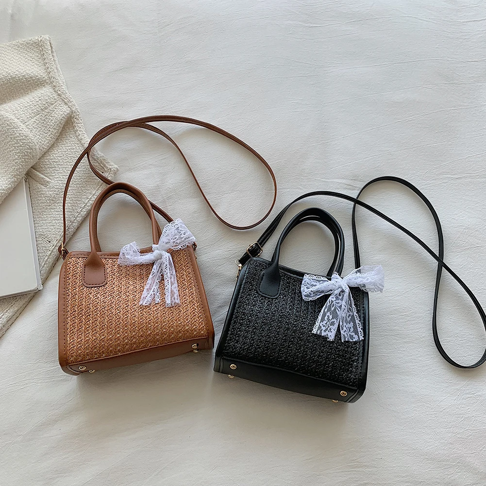 

Модная женская Соломенная плетеная сумка-мессенджер через плечо, Женская Повседневная Дорожная сумка-шоппер, сумка через плечо, кошельки