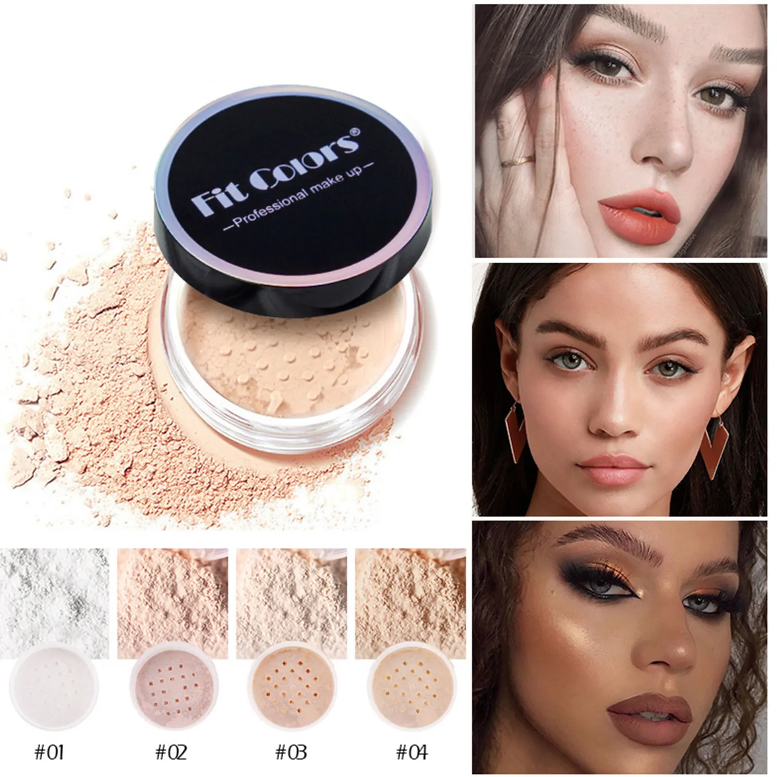 

Makeup Sunscreen Loose Powder Oil-control Face Setting Powder Matte Finish Powder Fixed Makeup Brighten Foundation Base Cosmetic