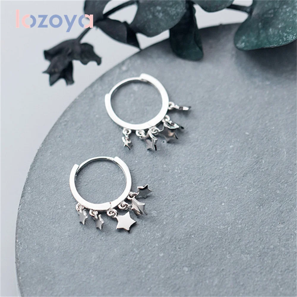 

Женские серьги Lozoya из серебра 925 пробы с пятиконечными звездами