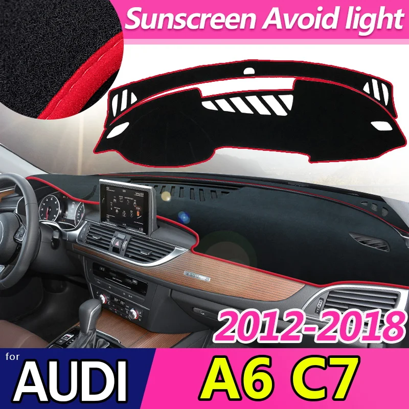 

Нескользящий коврик для Audi A6 C7 2012 ~ 2018 4G, накладка на приборную панель, Солнцезащитный коврик, ковер, автомобильные аксессуары S-line 2013 2014 2015 2016