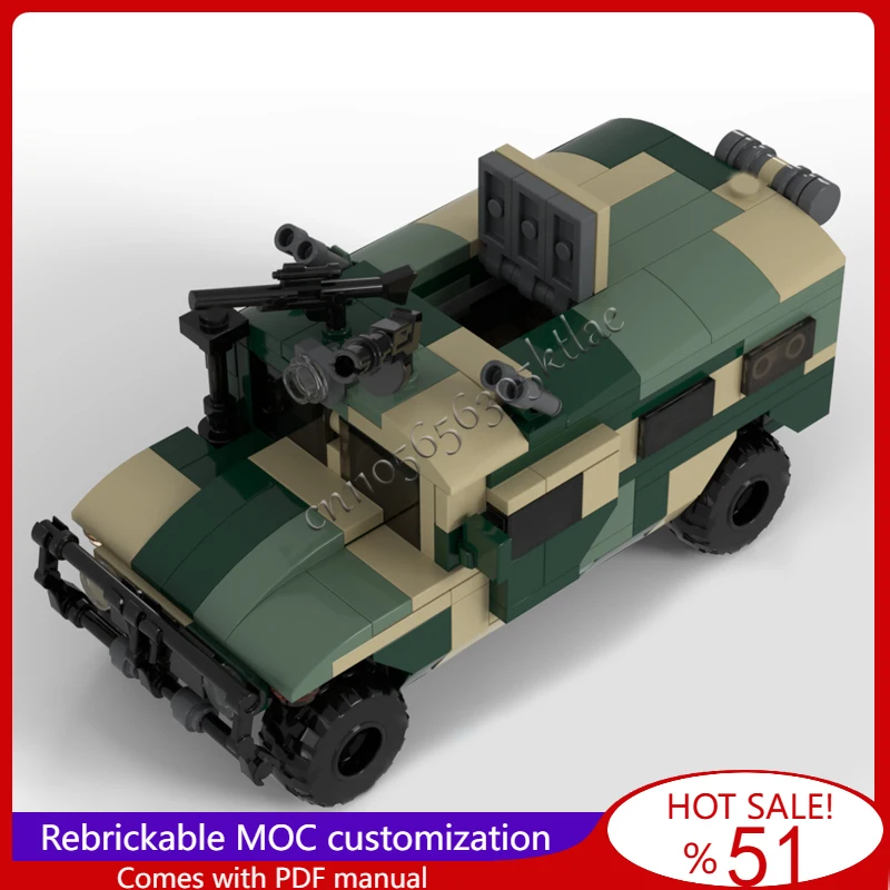 Фото 242 шт. MOC многоцелевой вездеход 1:40 ГАЗ Тигра модель автомобиля DIY собранные развивающие творческие детские игрушки популярный подарок №3