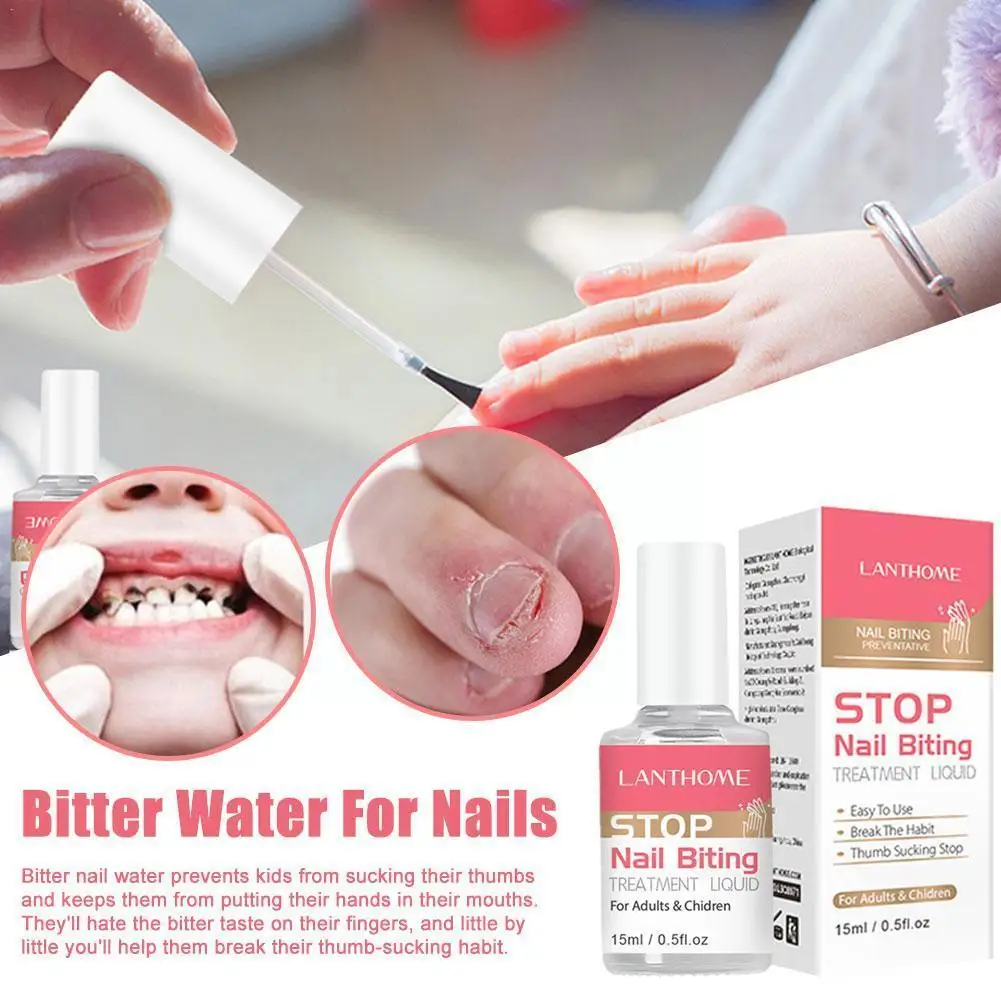 

Stop Nail Biting Treatment No Bite Stop Nail Cuticle Biting Polish Bitter Best For Child Non-Toxic Nail Care Stop Bitting