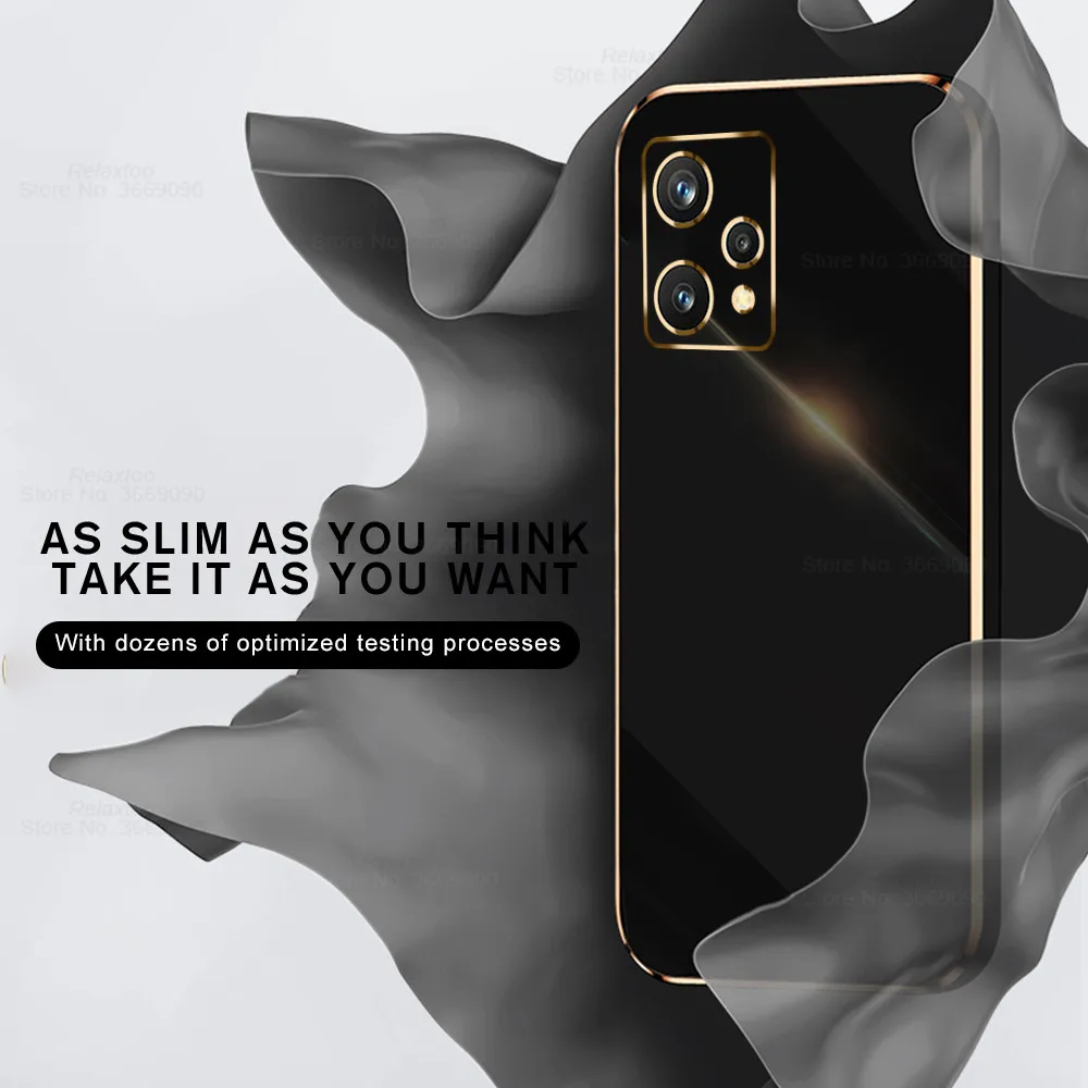 luxury plating square frame silicon case for oppo realme 9 pro plus proplus realme9pro realmi 9pro protection phone back cover free global shipping