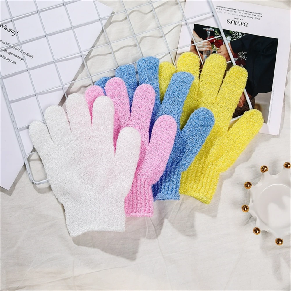 1 Pair Bath For Peeling Exfoliating Mitt Glove Scrub Gloves Resistance Body Massage Sponge Wash Skin Moisturizing SPA Foam