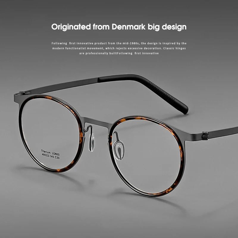 Lindberg брендовая репродукция безвинтовых титановых очков зеркальная оправа