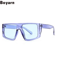 boyarn eyewear fashion street photography retro sunglasses jelly large frame flat top ins modern sunglasses