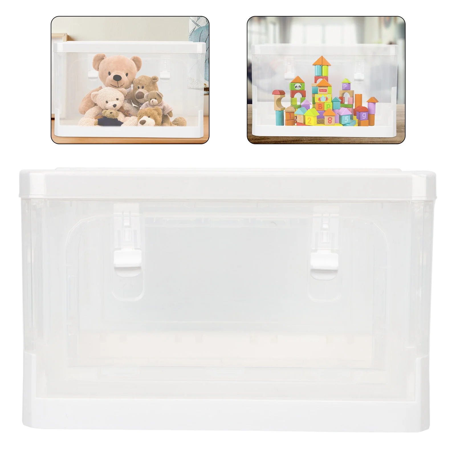 

Storage Box Bins Case Bin Display Books Container Book Toy Clear Organizer Closet Clothes Grocery Toys Wardrobe Car accessories