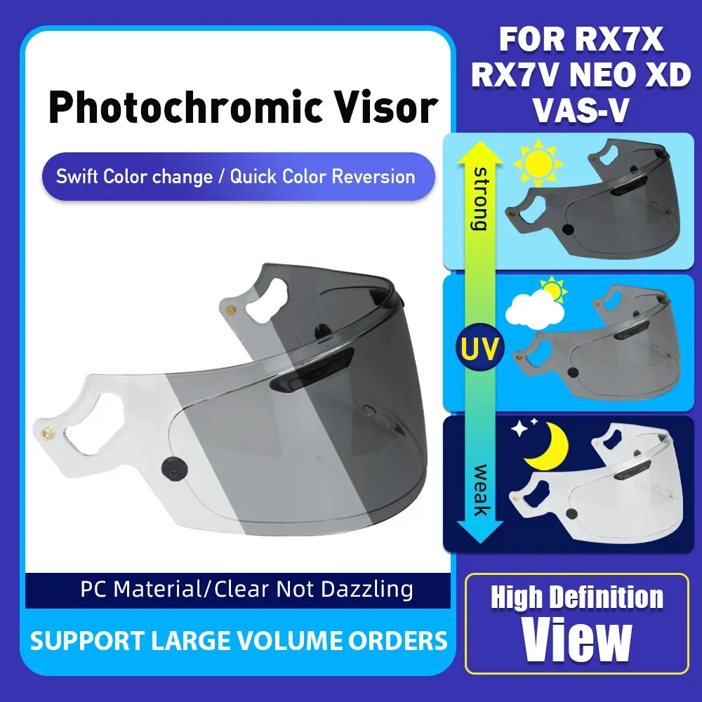 Фотохромный козырек для RX7X RX7V NEO XD VAS-V защита от ультрафиолета аксессуары шлема HD