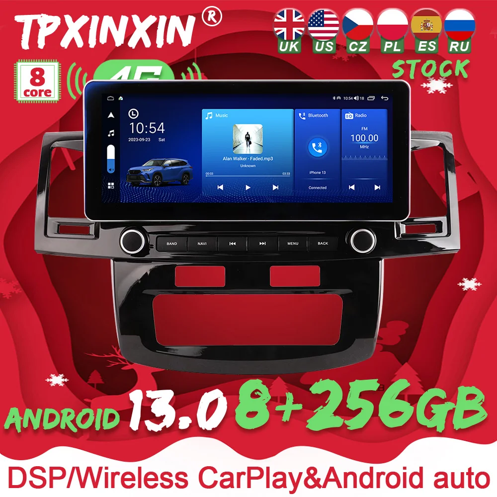 

12.3" Android 13 Car Radio For Toyota Runner 2007-2015 Automatic DVD Multimedia Video Player Stereo Auto GPS Navigation Carplay