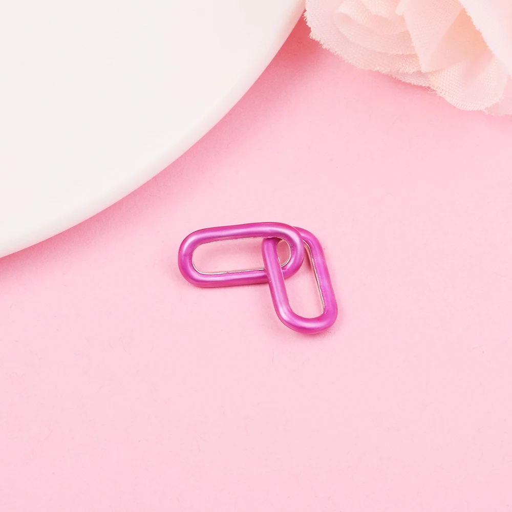 

925 Sterling Silver ME Pink Double Link Only Fits European Me Type Jewelry Bracelets Necklaces