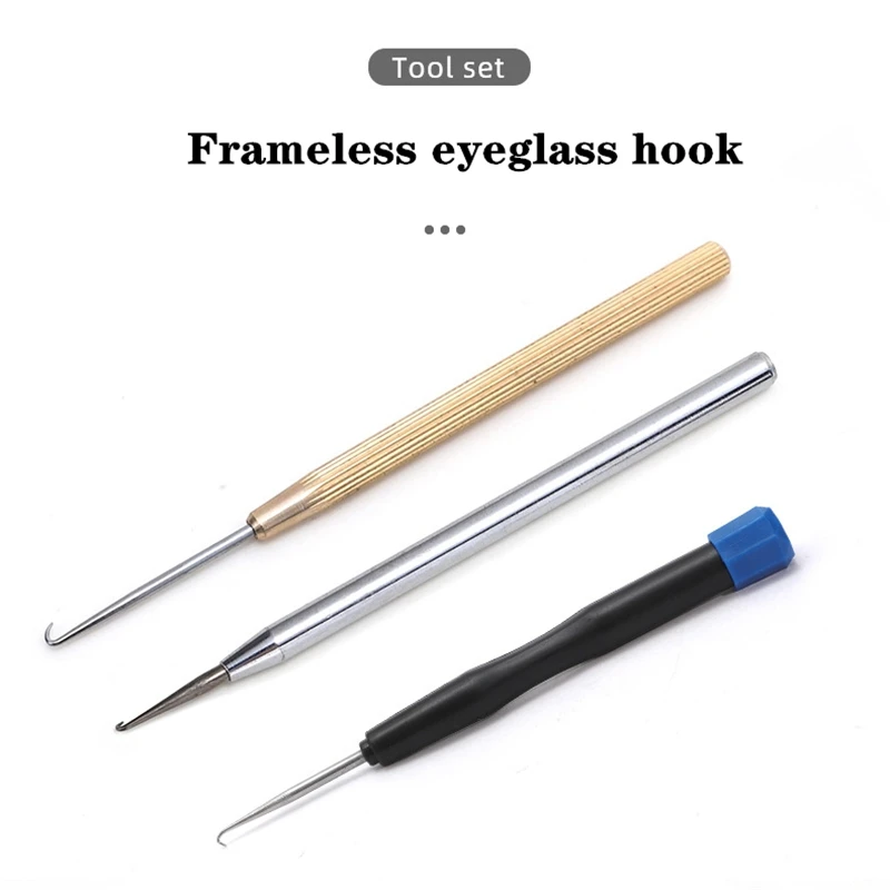 

Stainless Steel Glasses Wire Pulling Hook Professional Half Frame Glasses Accessories Screwdriver Repair Draw Hook Tools Y150