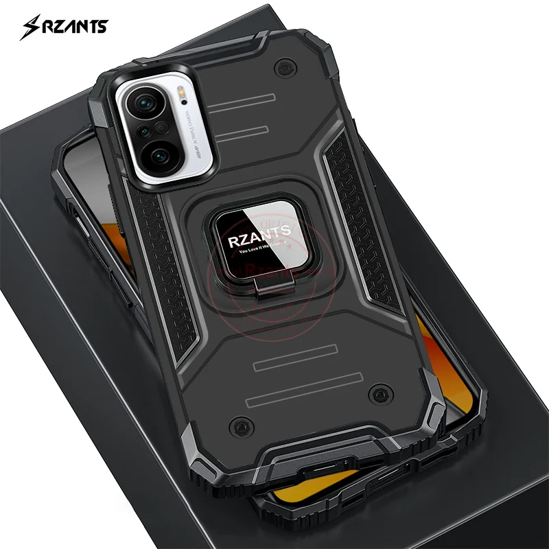 

Rzants For Xiaomi Poco F3 MI 11X MI 11X Pro MI 11i Shockproof Case[King Kong]Ring Stand Hard Back Cover Phone Casing