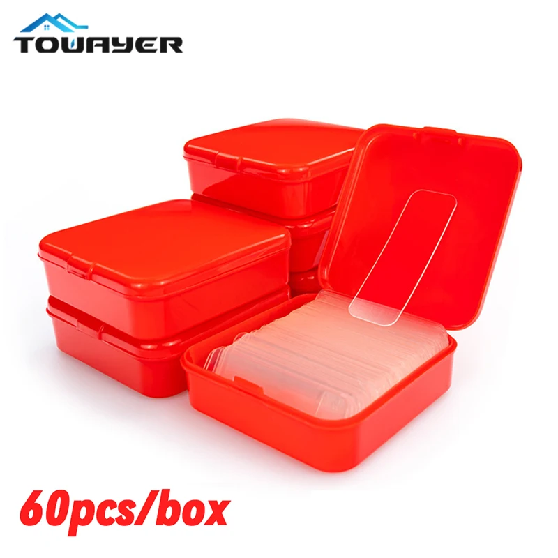 

60Pcs/Box Double Sided Stickers Tape Reusable Waterproof Non-Marking Adhesive Strong Washable High-adhesive Double Faced Tapes