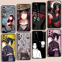 naruto akatsuki anime fitted phone case for huawei p smart 2018 plus z 2020 s 2021 pro nova 2i 3 3i 5 5t 7 7i 8 8i 9 9se black