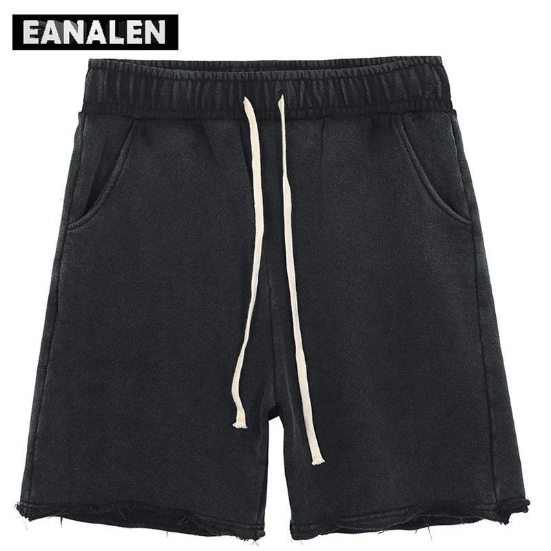 

Harajuku Vintage masculine Bermuda l tassel shorts summer gothic street rap super casual running basketball shorts men's college