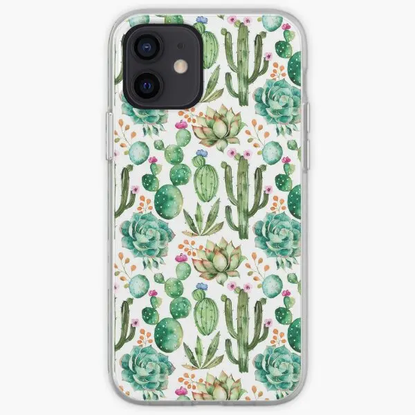 

Watercolor Cactus Pattern Iphone Tough C Phone Case Customizable for iPhone X XS XR Max 11 12 13 14 Pro Max Mini 6 6S 7 8 Plus