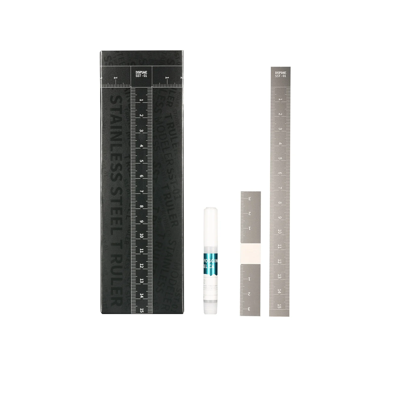 

DSPIAE SST-01 Stainless Steel T Ruler Measuring Tools Sliver Gauging Tools 15cm