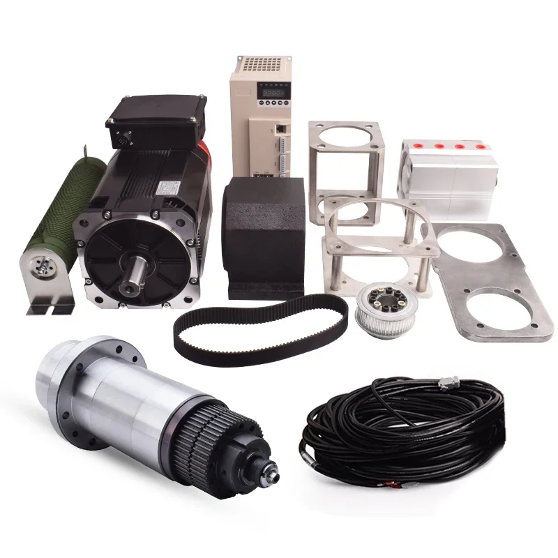 Полный комплект 90 мм 6000 об/мин цилиндр с ременным приводом шпиндель ЧПУ