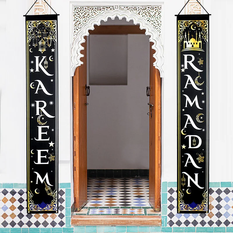 

Eid Mubarak дверной баннер флаг Рамадан Kareem украшение для дома исламский мусульманский фестиваль подвесные украшения для вечеринки Mubarak подарок Рамадан