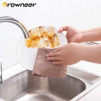 super absorbent polyester nylon rags kitchen towel household tools soft anti grease cleaning cloth portable dish towel 4 colors